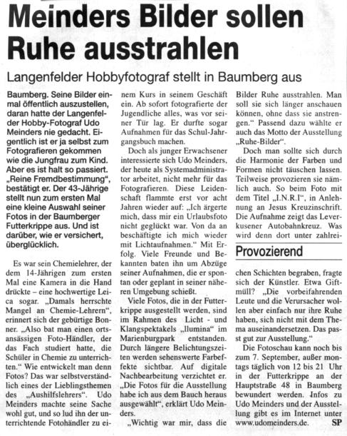 Wochenanzeiger Langenfeld 20.8.2003